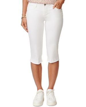Democracy Petite Mid Rise Skimmer Short Jeans - White