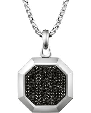 Bulova Silver-plated Jewelry Luxury Pendant Necklace - Black