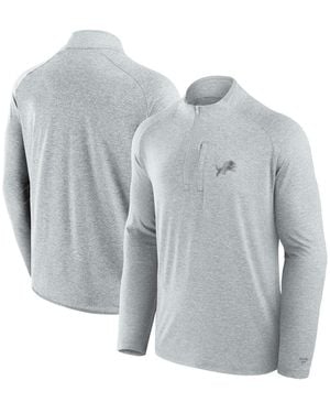 Fanatics And Detroit Lions Front Office Performance Primary Quarter-zip Jacket - Gray