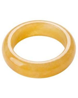 seree Carrie Yellow Jade Ring - Metallic