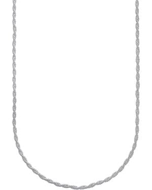 And Now This Plated Or 18k Gold Plated Brass Twisted Chain Necklace - White