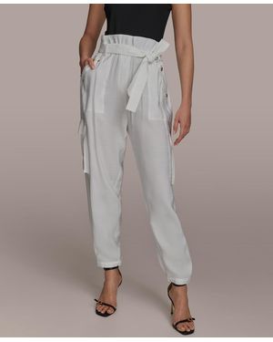 Donna Karan Belted Cargo Pants - Natural