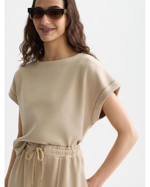 Scotch & Soda Scotch And Soda Modal Slash Neck Sweatshirt - Brown