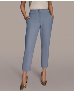 Donna Karan Slim Leg Ankle Pants - Blue