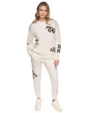 DKNY Graffiti Fleece Set - White