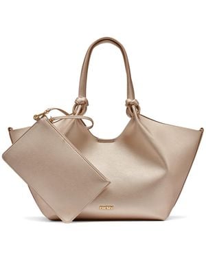 DKNY Paula Commuter Medium Sleek Tote - Natural