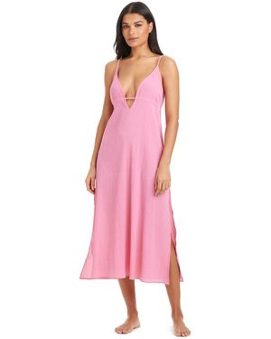 Sanctuary Coastal Covers V-neck Cover-up Dress - Pink