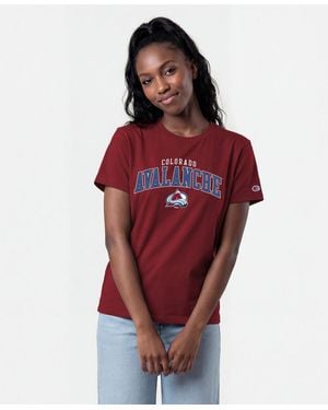 Champion Colorado Avalanche Screen-print Crewneck T-shirt - Red