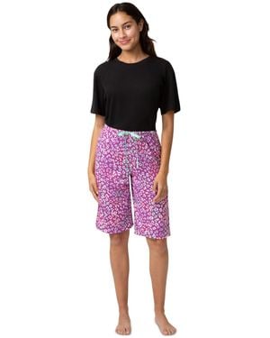 Hue Chalk Dot Pj Bermuda - Red