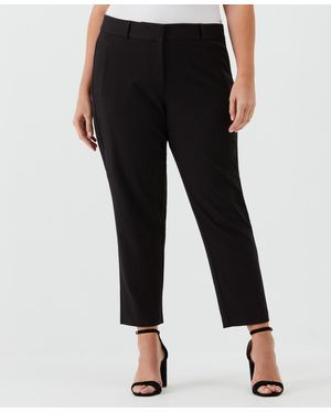 Rafaella Plus Size Straight Leg Ankle Pants - Black