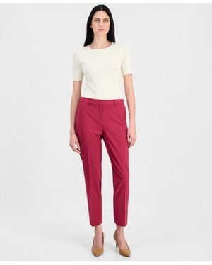 Tahari Shannon Straight-leg Ankle Pants - Red