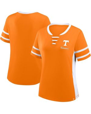 Fanatics Tennessee Orange/white Tennessee Volunteers Be Fearless Athena Lace-up T-shirt