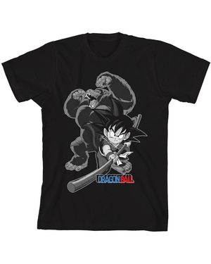 Dragon Ball Z Dragon Ball Goku Giant Ape Transformation Crew Neck Short Sleeve Boy's T-shirt-xxl - Black