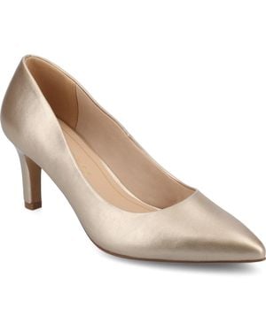 Journee Collection Scylee Pointed Toe Dress Pumps - White