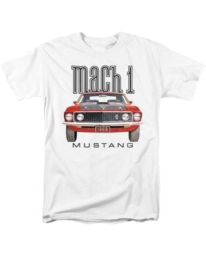 Mustang Logovision Ford 69 Mach 1 T Shirt - White
