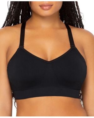 Curvy Couture Smooth Seamless Comfort Wireless Bra - Black