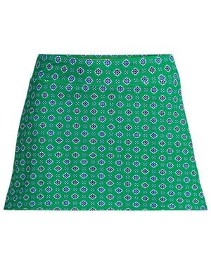 Lands' End Plus Size Tummy Control Swim Skirt - Green