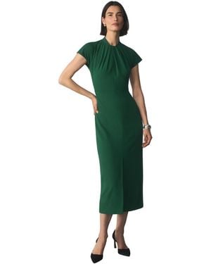 The Fold Rassina Jersey Gathered Midi Dress - Green