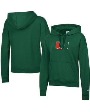 Champion Miami Hurricanes Powerblend Fleece Hoodie - Green