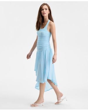 BarIII Ruched Halter-neck Dress - Blue