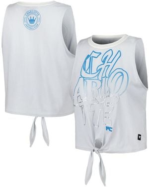 The Wild Collective Charlotte Fc Twist-tie Tank Top - Blue