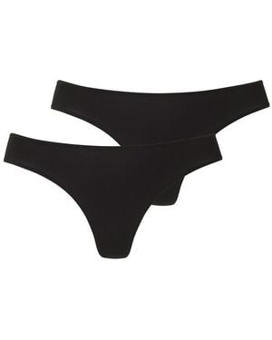 Lascana 2 Pack Basic Thongs Lingerie - Black