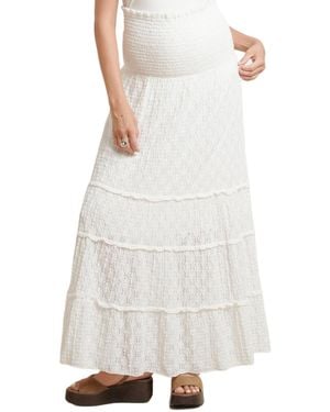 Nom Maternity Florence Skirt - White