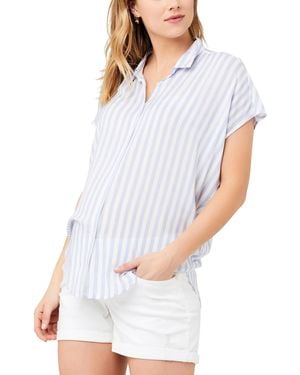 Ripe Maternity Maternity Quinn St Relaxed Shirt - White