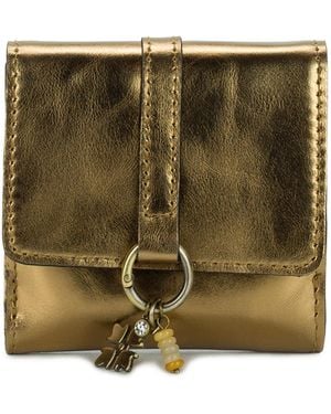 Patricia Nash Verla Boxed Full Grain Leather Trifold Wallet - Green