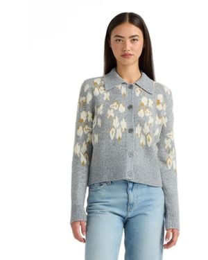 Macy's Nvlt Long Sleeve Collared Printed Sweater - Blue