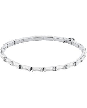 Michael Kors Baguette Stretch Tennis Bracelet - White