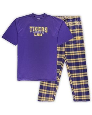 Profile Lsu Tigers Big Tall 2-pack T-shirt Flannel Pants Set - Blue