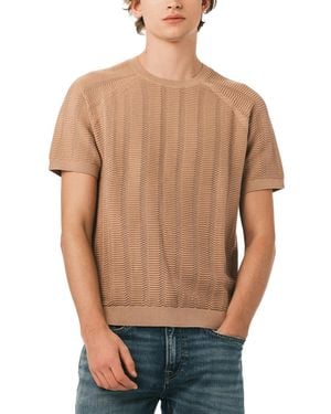 Buffalo David Bitton Wipped Short-sleeve Sweater - Gray