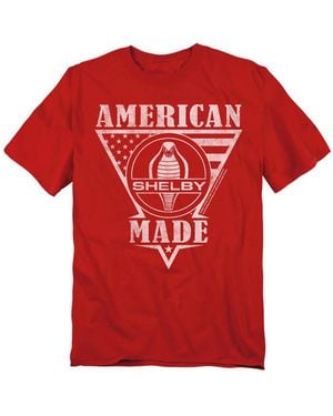 Shelby Cobra Logovision Big & Tall Carroll Shelby American Made Flag T-shirt - Red