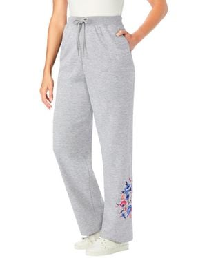 Woman Within Within Tall Better-fleece Pull-on Drawstring Sweatpants - Gray