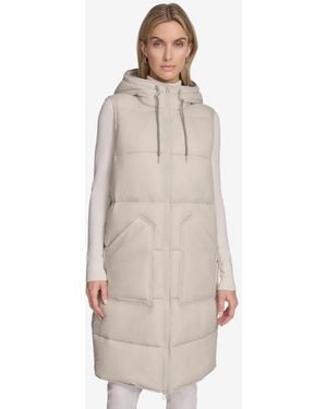 Andrew Marc Kerr Horizontal Rail Quilted Matte Shell Puffer Vest - Black