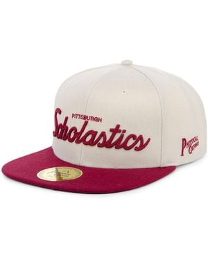 Physical Culture Scholastic Athletic Association Black Fives Snapback Adjustable Hat - Pink