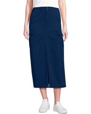 Lands' End Cool Fade Cargo Maxi Skirt - Blue