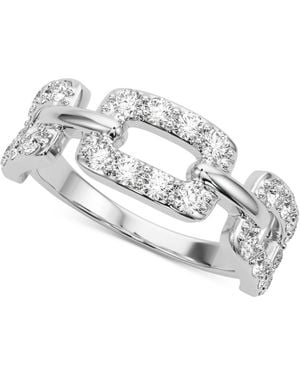 Charles & Colvard Moissanite Link Ring (3/4 Ct. T.w - Metallic