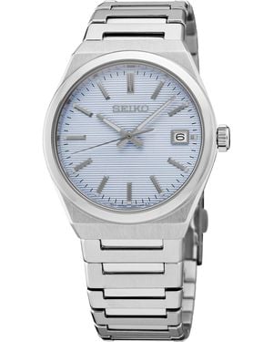Seiko Essentials Silver Stainless Steel Bracelet Watch - Gray