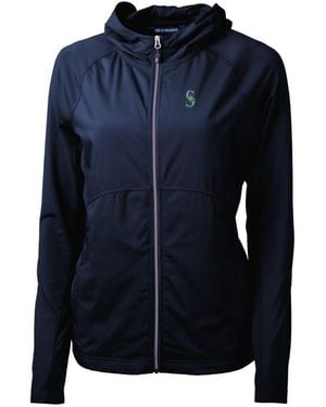 Cutter & Buck Seattle Mariners Adapt Eco Knit Full-zip Jacket - Blue