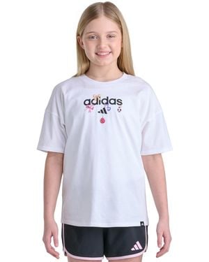 adidas Girls' 7-16 Short-sleeve Boyfriend T-shirt - White
