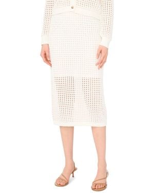 Cece Mesh Pencil Midi Skirt - Multicolor