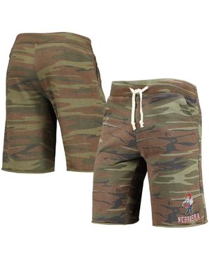 Alternative Apparel Nebraska Huskers Victory Lounge Shorts - Green