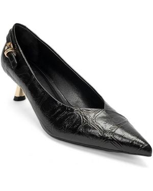 Prologue Shoes Archel Kitten Heel Pointed Toe Pump - Black