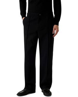 Guess Diagonal Relaxed-fit Dress Pants - Black