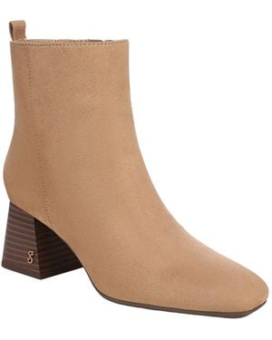 Sam & Libby Yuliana Block Heel Dress Booties - Brown