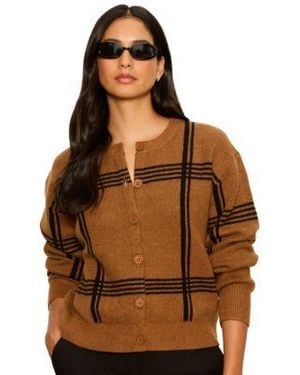 Sanctuary Semi Cropped Crewneck Sweater - Brown