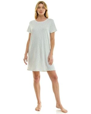 Roudelain Short-sleeve Sleep Shirt - White