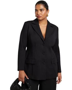 Eloquii The Ultimate Nipped Waist Blazer - Black